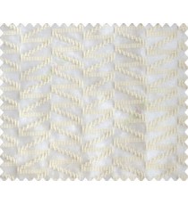 Cream on cream base staircase digital design continuous embroidery sheer curtain